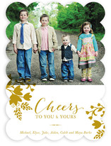 Cheerful Floral Christmas Photo Cards