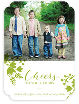 Cheerful Floral Christmas Photo Cards