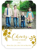 Cheerful Floral Christmas Photo Cards