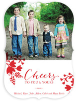 Cheerful Floral Christmas Photo Cards