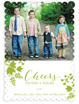 Cheerful Floral Christmas Photo Cards