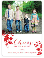 Cheerful Floral Christmas Photo Cards