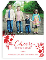 Cheerful Floral Christmas Photo Cards