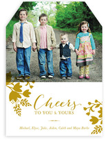 Cheerful Floral Christmas Photo Cards