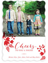 Cheerful Floral Christmas Photo Cards