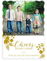 Cheerful Floral Christmas Photo Cards