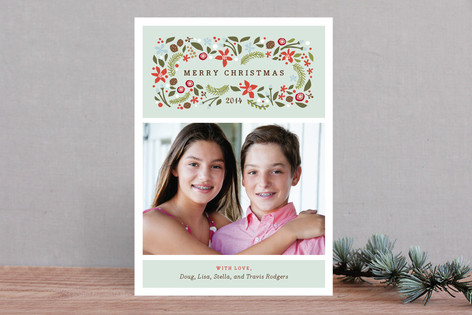 Blushing Christmas Christmas Photo Cards