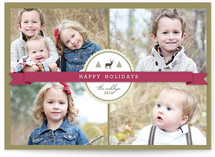 Green Ribbon Christmas Photo Cards