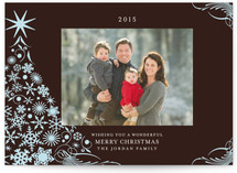 Snowflake Tree Christmas Photo Cards