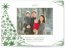 Snowflake Tree Christmas Photo Cards