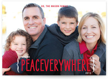 Peace Everywhere Christmas Photo Cards