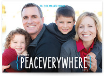 Peace Everywhere Christmas Photo Cards