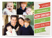 Holiday Ribbon Christmas Photo Cards, by SimpleTe Design