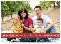 Fair Isle Ribbon Christmas Photo Cards