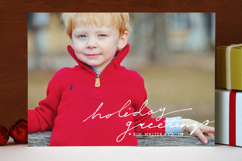 A Simple Greeting Christmas Photo Cards