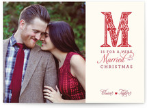 M is for Married Christmas Photo Cards