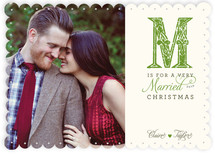 M is for Married Christmas Photo Cards