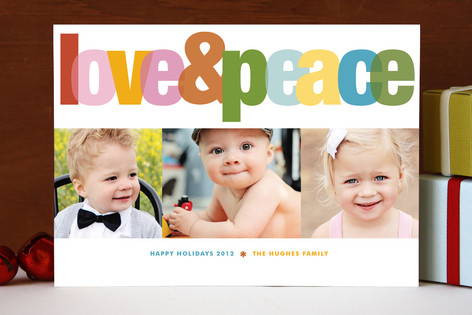 Love & Peace Christmas Photo Cards