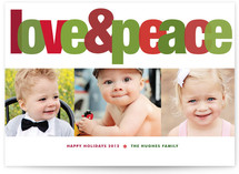 Love & Peace Christmas Photo Cards
