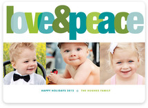 Love & Peace Christmas Photo Cards