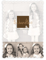 Frosted Pinecone Christmas Photo Cards