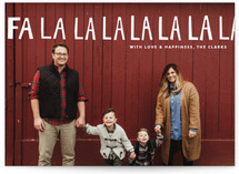 Handlettered Fa La La La La Christmas Photo Cards