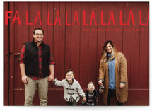 Handlettered Fa La La La La Christmas Photo Cards
