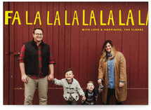 Handlettered Fa La La La La Christmas Photo Cards