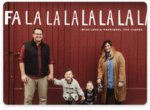 Handlettered Fa La La La La Christmas Photo Cards