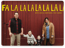 Handlettered Fa La La La La Christmas Photo Cards