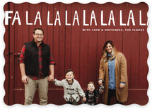 Handlettered Fa La La La La Christmas Photo Cards