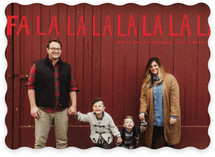 Handlettered Fa La La La La Christmas Photo Cards