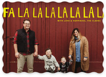 Handlettered Fa La La La La Christmas Photo Cards