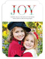 Striped Joy Christmas Photo Cards
