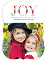 Striped Joy Christmas Photo Cards