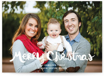 Handlettered Merry Christmas Christmas Photo Cards