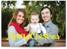 Handlettered Merry Christmas Christmas Photo Cards