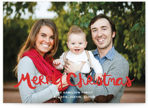 Handlettered Merry Christmas Christmas Photo Cards