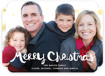 Handlettered Merry Christmas Christmas Photo Cards