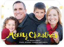 Handlettered Merry Christmas Christmas Photo Cards