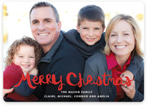 Handlettered Merry Christmas Christmas Photo Cards