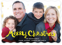 Handlettered Merry Christmas Christmas Photo Cards