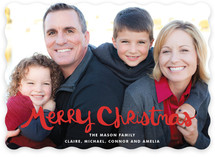 Handlettered Merry Christmas Christmas Photo Cards