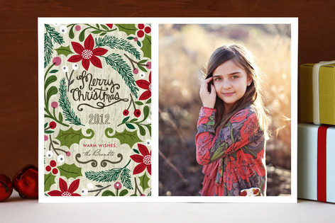 Sketchbook Foliage Christmas Photo Cards