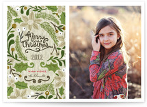 Sketchbook Foliage Christmas Photo Cards