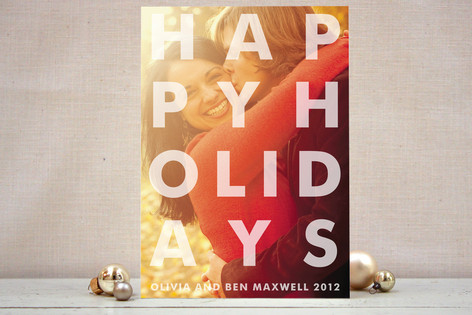 Etched Christmas Photo Cards