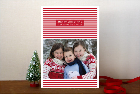 Merry Stripes Christmas Photo Cards