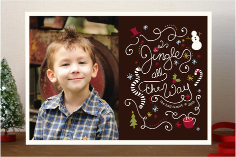 Jingling Script Christmas Photo Cards