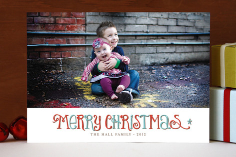 Vintage Wishes Christmas Photo Cards