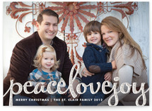 Type Frost Christmas Photo Cards